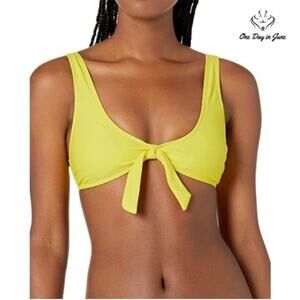 Cyn Luca Standard Tie Front Bikini Top Swimsuit Size L